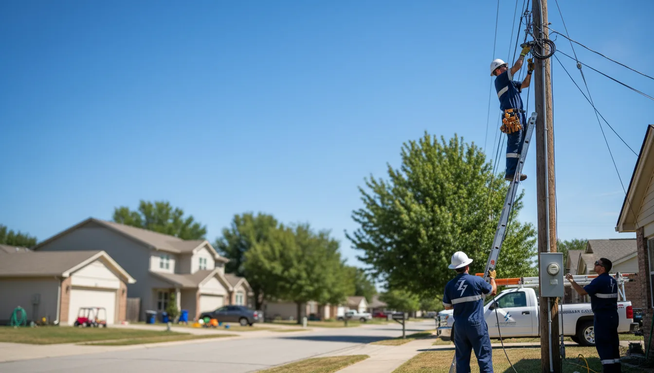 Residential electrician providing installation services in Raywood, TX